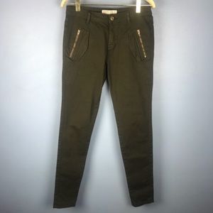 Zara Olive Cargo Skinny Jean